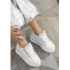 Lulu Beyaz Cilt Bağcıklı Spor Ayakkabı