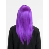 Mor Renk Düz Kesim Uzun Parti Peruğu Takma Saç