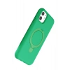 Newface Apple iPhone 11 Regal Magsafe Standlı Kapak - Yeşil