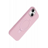 Newface Apple iPhone 15 Plus Regal Magsafe Standlı Kapak - Açık Pembe
