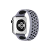 Newface Apple Watch 38mm Ayarlı Delikli Silikon Kordon - Gri-Siyah