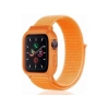 Newface Apple Watch 42mm Hasırlı Cırtcırtlı Kasalı Kordon - Turuncu