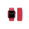 Newface Apple Watch 42mm Hasırlı Cırtcırtlı Kordon - Kırmızı