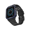 Newface Apple Watch 42mm KR401 Silikon Kordon - Siyah-Mavi