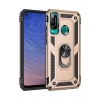 Newface Huawei P40 Lite E Kılıf Sofya Yüzüklü Silikon Kapak - Gold