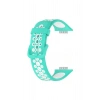 Newface Huawei Watch Fit 2 Spor Delikli Kordon - Turkuaz-Beyaz
