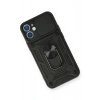 Newface iPhone 11 Kılıf Pars Lens Yüzüklü Silikon - Siyah