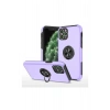 Newface iPhone 11 Pro Max Kılıf Elit Yüzüklü Kapak - Mor