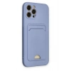 Newface iPhone 12 Pro Max Kılıf Kelvin Kartvizitli Silikon - Lila