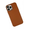 Newface iPhone 13 Pro Kılıf Asya Deri Silikon - Kahverengi