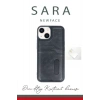 Newface iPhone 14 Kılıf Sara Kartvizitli Deri Kılıf - Siyah
