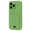Newface iPhone 16 Pro Kılıf Kelvin Kartvizitli Silikon - Açık Yeşil
