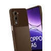Newface Oppo A5 4G Auto Focus Karbon Kapak - Kahverengi