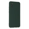 Newface Samsung Galaxy A03S Kılıf Nano içi Kadife Silikon - Koyu Yeşil