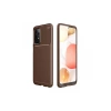 Newface Samsung Galaxy A52 Kılıf Auto Focus Karbon Kapak - Kahverengi