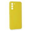 Newface Samsung Galaxy S21 FE Kılıf Nano içi Kadife Silikon - Sarı