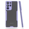 Newface Samsung Galaxy S21 Ultra Kılıf Platin Silikon - Lila
