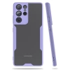 Newface Samsung Galaxy S21 Ultra Kılıf Platin Silikon - Lila