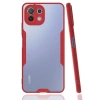 Newface Xiaomi Mİ 11 Lite Kılıf Platin Silikon - Kırmızı