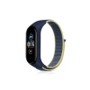 Newface Xiaomi Mi Band 4 Hasırlı Cırtcırtlı Kordon - Sarı-Lacivert
