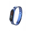 Newface Xiaomi Mi Band 4 Metal Baklalı Kordon - Mavi