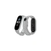 Newface Xiaomi Mi Band 4 Spor Delikli Kordon - Gri-Beyaz