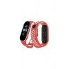 Newface Xiaomi Mi Band 6 Spor Delikli Kordon - Kırmızı-Beyaz