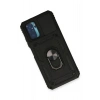 Newface Xiaomi Redmi Note 10 Kılıf Pars Lens Yüzüklü Silikon - Siyah