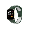 Newface Xiaomi Redmi Watch 3 Spor Delikli Kordon - Haki Yeşil-Beyaz