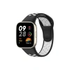 Newface Xiaomi Redmi Watch 3 Spor Delikli Kordon - Siyah-Beyaz