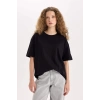Oversize Fit Kısa Kollu Basic %100 Pamuk Tişört