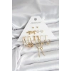 Pirinç Gold Renk 6 Çiftli Kadın Küpe Seti