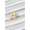 Pirinç Gold Renk Külçe Altın Model Kadın Yüzük