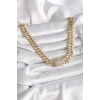Pirinç Gold Renk VIP Exclusive Seri Gurmet Model Kadın Kolye