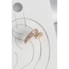 Pirinç Gold Renk Zirkon Taşlı Kadın Kıkırdak Küpe