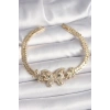 Pirinç Gold Renk Zirkon Taşlı Kelebek Model Kadın Bileklik
