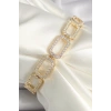 Pirinç Gold Renk Zirkon Taşlı Zincir Model Xuping VIP Exclusive Seri Bileklik