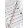 Pirinç Pembe Zirkon Taşlı Daire Baget Model Gümüş Renk VIP Seri Kadın Bileklik