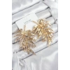 Pirinç Yaprak Model Gold Renk Kadın Küpe