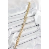 Pirinç Zirkon Taşlı Kalp Model Gold Renk Kadın Bileklik