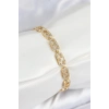 Pirinç Zirkon Taşlı Messika Model Gold Renk VIP Seri Kadın Bileklik