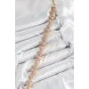 Pirinç Zirkon Taşlı Pembe Kalp Baget Model Gold Renk VIP Seri Kadın Bileklik