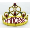Prenses Yazılı Altın Renk Ayarlanabilir Parti Tacı 60 cm