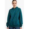 Relax Fit Kapüşonlu Basic Düz Kalın Sweatshirt D9935AX25WN