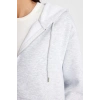 Relax Fit Kapüşonlu Cepli Basic Düz Fermuarlı Sweatshirt