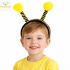Sarı Siyah Arı Antenli Taç - Çocuk Arı Tacı Mega Ponponlu