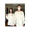 TAVŞAN BASKILI SEVGİLİ ÇİFT KOMBİNİ KAPÜŞONLU SWEATSHİRT & HODİE - BEYAZ