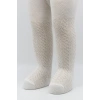 Tekli Zikzak Kabartma Penye Külotlu Çorap BS50108 Ekru