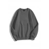 Unisex Basic Bisiklet Yaka Sweatshirt Hoodie