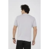 Unisex Bisiklet Yaka Slim fit T-Shirt- Boyalı Gri